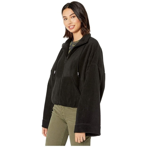 FP Movement By Free People Climb High Fleece Jacket Black Size XS Oversized - Picture 4 of 15